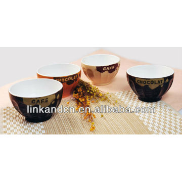 high quality and solid ceramic bowl with decal